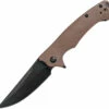 AB007T ABKT Tac Night Stalker Linerlock Pocket Knife Tan -US Knives Sales 2024 AB007T