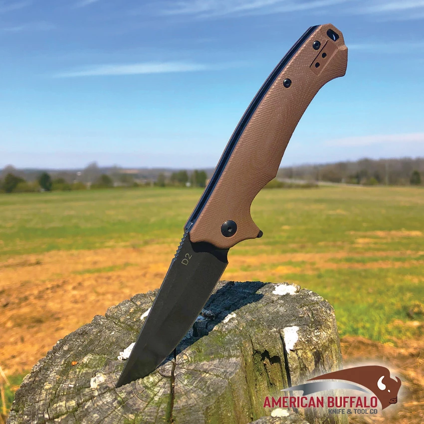 AB007T ABKT Tac Night Stalker Linerlock Pocket Knife Tan 6 AB007T ABKT Tac Night Stalker Linerlock Pocket Knife Tan - Image 4