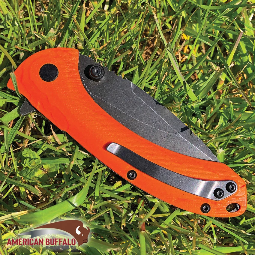 AB023H ABKT Tac Protector II Linerlock Pocket Knife Orange 6 AB023H ABKT Tac Protector II Linerlock Pocket Knife Orange - Image 4