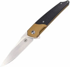 AMR201802 Amare Pocket Peak Linerlock Pocket Knife Gold