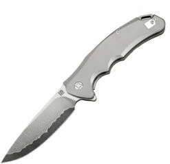 ATZ1702GDGY Artisan Tradition Framelock Pocket Knife Gray Damascus