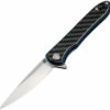 ATZ1707PSCF Artisan Shark Linerlock Pocket Knife Carbon Fiber D2 -US Knives Sales 2024 ATZ1707PSCF
