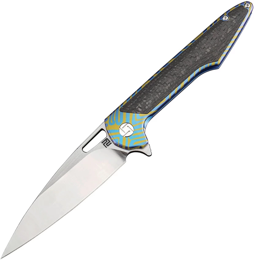 ATZ1821GBU02 Artisan Archaeo Framelock Pocket Knife Blue 3 ATZ1821GBU02 Artisan Archaeo Framelock Pocket Knife Blue