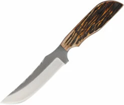 AZ709AJB Anza Fixed Blade Knife Amber Bone