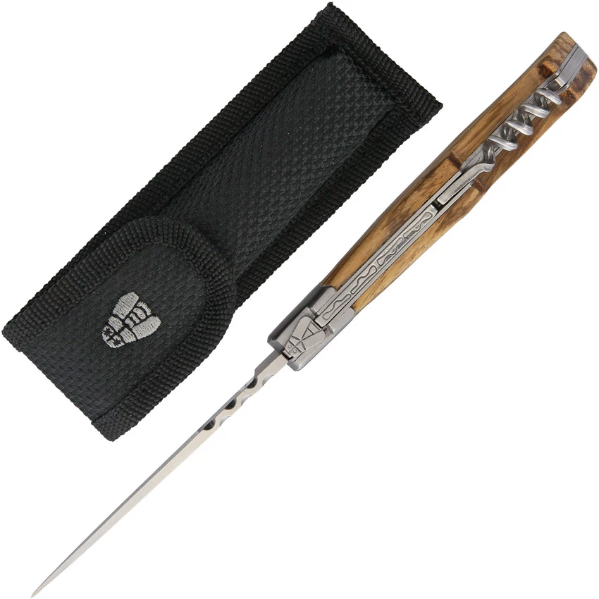 BALDUB042 Baladeo Laguiole Corkscrew Folder Pocket Knife Zebra Wood 4 BALDUB042 Baladeo Laguiole Corkscrew Folder Pocket Knife Zebra Wood - Image 2