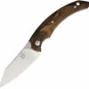 BAS204Z Bastinelli Creations Dragotac Slim Folder Knife Ziricote Wood -US Knives Sales 2024 BAS204Z