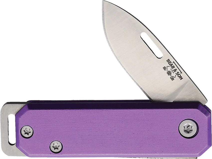 BC109PL Bear & Son Slip Joint Pocket Knife Purple 3 BC109PL Bear & Son Slip Joint Pocket Knife Purple