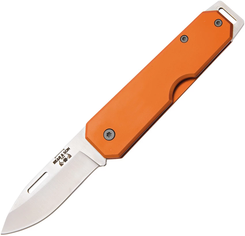 BC110OR Bear & Son Large Slip Joint Pocket Knife Orange 3 BC110OR Bear & Son Large Slip Joint Pocket Knife Orange