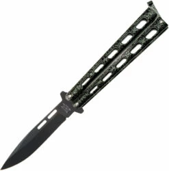 BC115 Bear & Son Butterfly Knife Silver Vein