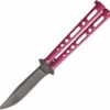 BC117PKSW Bear & Son Cutlery Butterfly Pocket Knife Pink Stonewash -US Knives Sales 2024 BC117PKSW