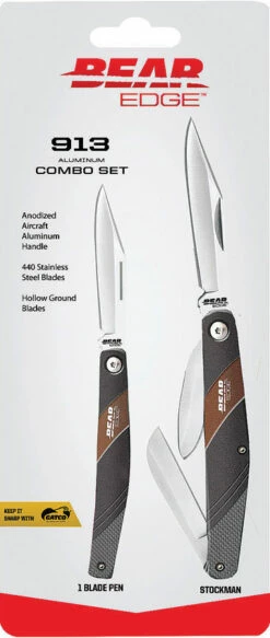 BC71913 Bear & Son Bear Edge 913 Pocket Knife Combo Set