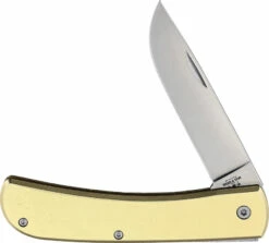 BCC138 Bear & Son Cutlery Large Folder Pocket Knife Yellow Aluminum