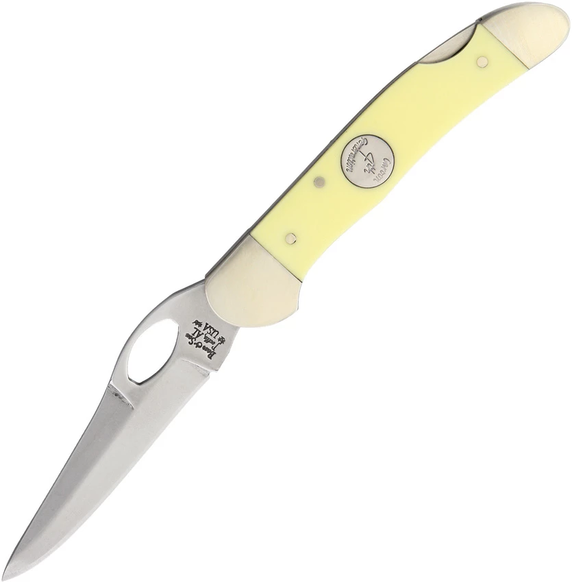 BCC3149L Bear & Son Cowhand Lockback Pocket Knife Yellow 3 BCC3149L Bear & Son Cowhand Lockback Pocket Knife Yellow