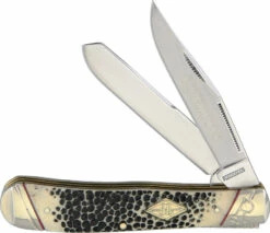 RR1544 Rough Ryder Trapper Pocket Knife Buckshot Bone